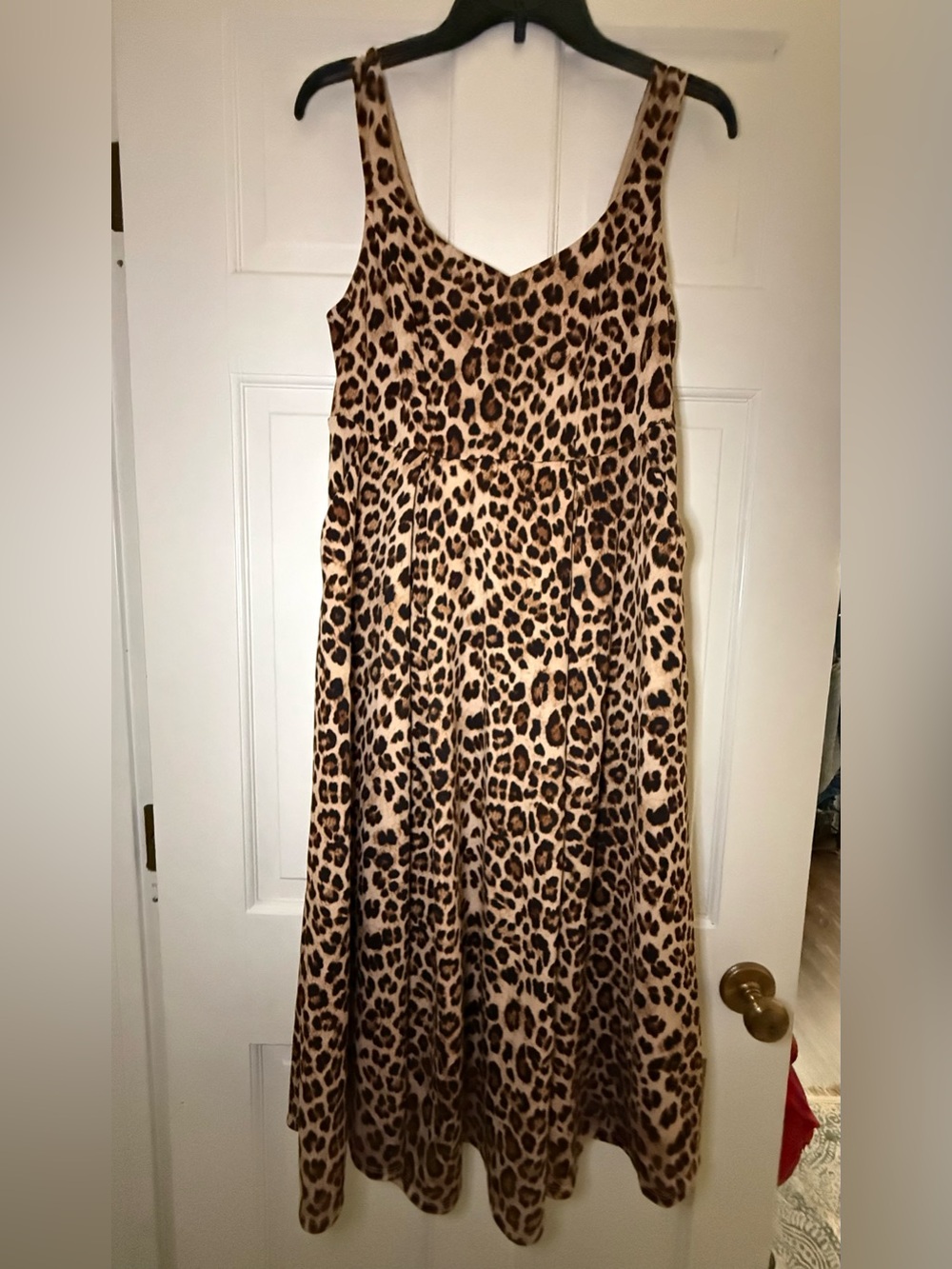 Leopard Sweetheart Skater Midi Dress